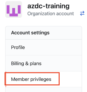 GitHub Members privileges