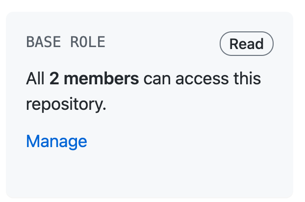 GitHub repository base role
